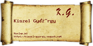 Kiszel György névjegykártya
